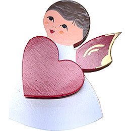 Fridge Magnet - Angel with Heart - Red Wings - 7,5 cm / 3 inch