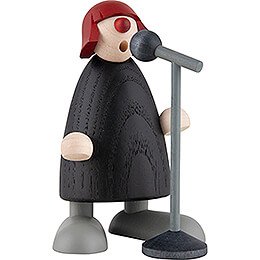 Frollein S. at the Microphone - 9 cm / 3.5 inch