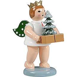 Gift Angel with Crown and Tree  -  6,5cm / 2.6 inch