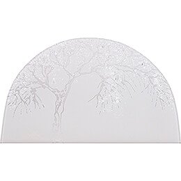 Glsernes Bild  "Apfelbaum im Winter"  -  26x15cm