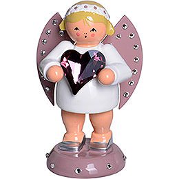 Good Luck Angel with SWAROVSKI-Heart and Candle Holder - 8 cm / 3.1 inch