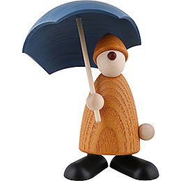 Gratulant Charlie mit Schirm, gelb - 9 cm