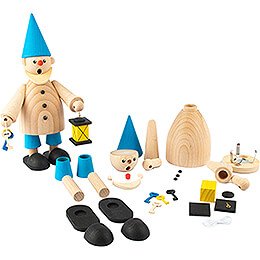 Handicraft Set  -  Smoker  -  Gnome with Lantern  -  22cm / 8.7 inch