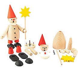 Handicraft Set - Smoker - Gnome with Star - 22 cm / 8.7 inch
