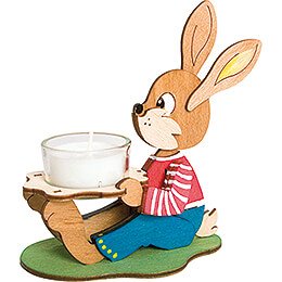 Handicraft Set - Tea Light Holder - Easter Bunny sitting - 8 cm / 3.1 inch