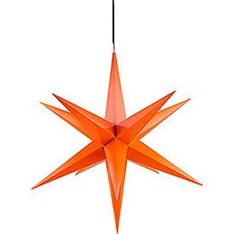 Hasslau Christmas Star - Orange and Lighting - 75 cm / 30 inch -  Inside/Outside Use
