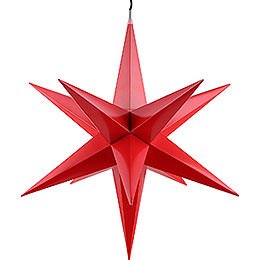 Hasslau Christmas Star - Red and Lighting - 65 cm / 25.6 inch - Inside Use

