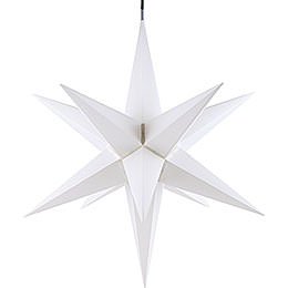 Hasslau Christmas Star  -  White and Lighting  -  60cm / 23.6 inch  -  Inside/Outside Use