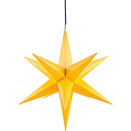 Hasslau Christmas Star - Yellow and Lighting - 75 cm / 30 inch -  Inside/Outside Use