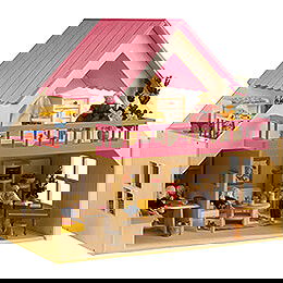 Haus mit Balkon - pink