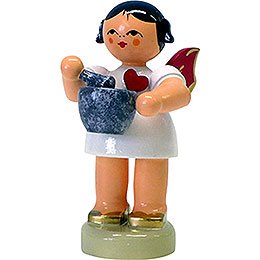 Heartangel with Mortar - Red Wings - Standing - 6 cm / 2.3 inch