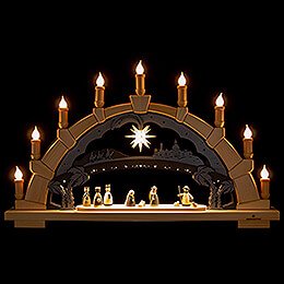 Herrnhuter Candle Arch - With Mini-Star - 65x40 cm / 25.6x15.7 inch