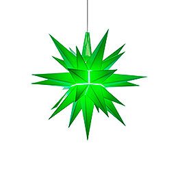 Herrnhuter Moravian Star A1e Green Plastic - 13 cm/5.1 inch