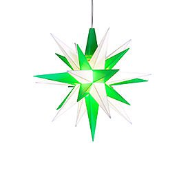 Herrnhuter Moravian Star A1e White/Green Plastic - 13 cm/5.1 inch