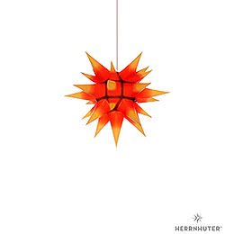 Herrnhuter Moravian Star I4 Yellow with Red Core Paper - 40 cm / 15.7 inch