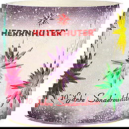 Herrnhuter Panoramakerze bunt - 10 Jahre Sonderedition mit 3D-Effekt - 10 cm