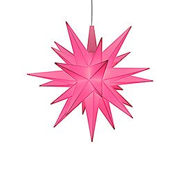 Herrnhuter Stern A1e rosa Kunststoff - Sonderedition 2021 - 13 cm