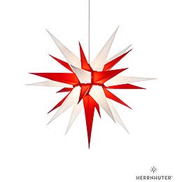 Herrnhuter Stern I7 wei/rot Papier - 70 cm
