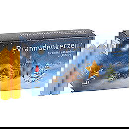 Hochwertige Pyramidenkerzen honigfarben - 1,4 cm Durchmesser