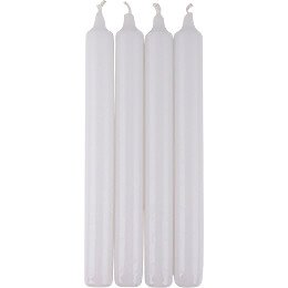 Hochwertige Tafelkerzen weiß  -  2,0cm Durchmesser