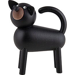 Hund Otto schwarz-grau - 9 cm
