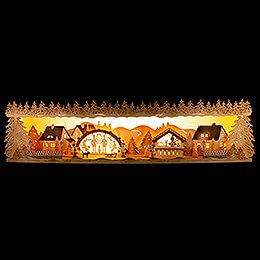 Illuminated Stand Christmas Idyll with Candle Arch  -  75x20x15cm / 29.5x7.9x5.9 inch