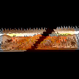 Illuminated Stand - Deer in the Forest - 58x18 cm / 22.8x7.1 inch