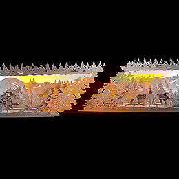 Illuminated Stand - Deer in the Forest - 58x18 cm / 22.8x7.1 inch