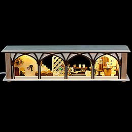 Illuminated Stand Wine Cellar for Candle Arches  -  50x12x10cm / 20x5x4 inch