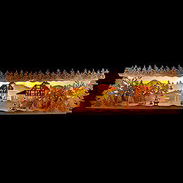 Illuminated Stand - Winter Children - 76x18,5 cm / 29.9x7.3 inch