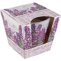 JEKA Scented Candle - Lavender Basket - Fresh Lavender - 8,1 cm / 3.2 inch