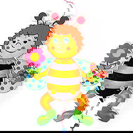 Jumping Bee With Flower  -  39cm / 15.4 inch