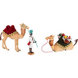 Kameltreiber und zwei Kamele - 10 cm