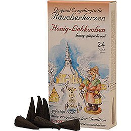 Knox Rucherkerzen  -  Original Erzgebirgische Rucherkerzen  -  Honig - Lebkuchen