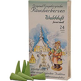Knox Rucherkerzen - Original Erzgebirgische Rucherkerzen - Waldduft