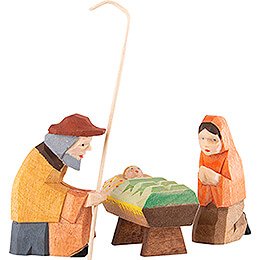 Krippenfiguren Heilige Familie 3 - teilig  -  8cm