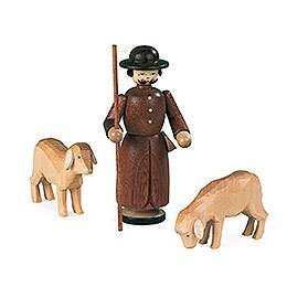 Krippenfiguren - Schfer mit Schafen - 13 cm