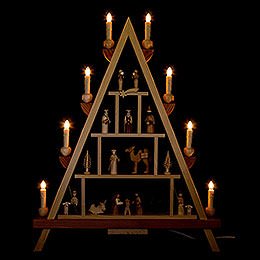 Lichterspitze Christi Geburt - 55x68 cm