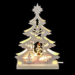 Lichterspitze Mini-Baum Weihnachtsmarkt - 23,5x15,5x4,5 cm