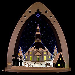 Light Triangle  -  "Church of Seiffen"  -  52x53,5x9cm / 20x21x3.5 inch