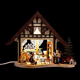 Lighted House  -  Christmas Parlor  -  17cm / 6.7 inch