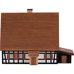 Lighted House Farmhouse with Shed - 7,2 cm / 2.8 inch