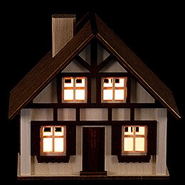 Lighted House - Ore Mountain House - 12 cm / 4.7 inch