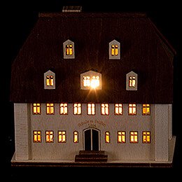 Lighted House - School - 9,5 cm / 3.7 inch