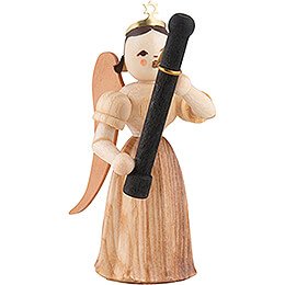 Long Pleated Skirt Angel with Bassoon, Natural - 6,6 cm / 2.6 inch