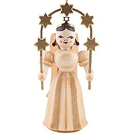 Long Pleated Skirt Angel with Star Arch, Natural - 6,6 cm / 2.6 inch