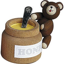 Lucky Bear with Honey Pot - 4 cm / 1.6 inch