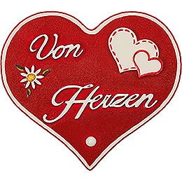 Magnetpin - Herz "Von Herzen"  -  7cm