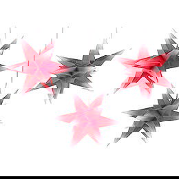 Marienberger Moravian Star Set of Three - Red-White - incl. Lighting - 17 cm / 6.7 inch