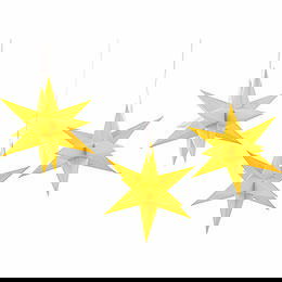 Marienberger Moravian Star Set of Three Yellow incl. Lighting - 17 cm / 6.7 inch